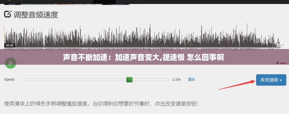 声音不断加速：加速声音变大,提速慢 怎么回事啊 