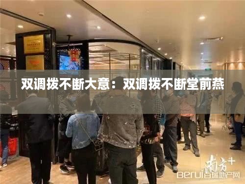 双调拨不断大意：双调拨不断堂前燕 