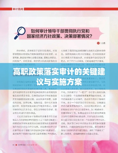 高职政策落实审计的关键建议与实施方案